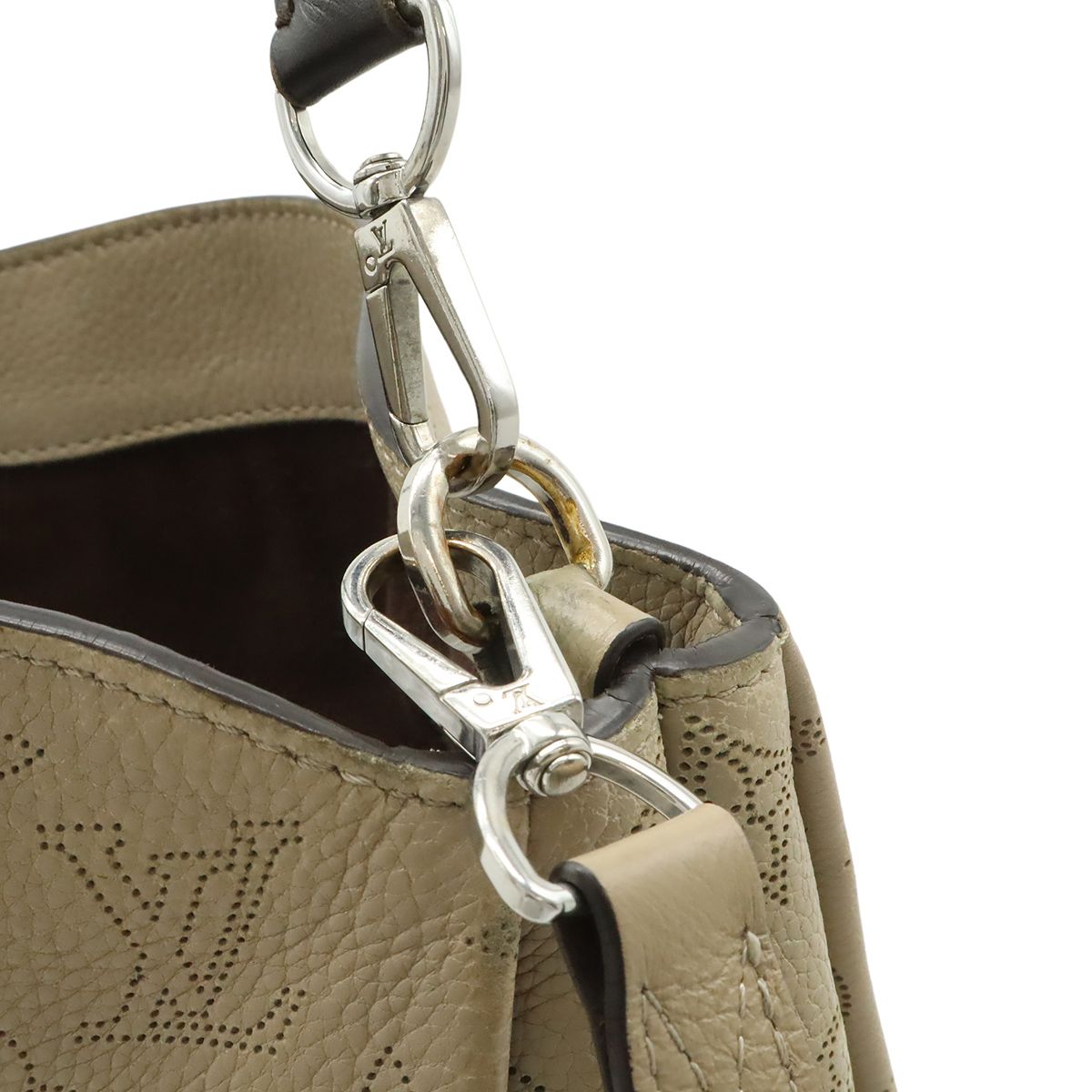 Louis Vuitton Mahina Babylon PM Shoulder Bag 2-Way Leather Gale Sand Beige — view 7