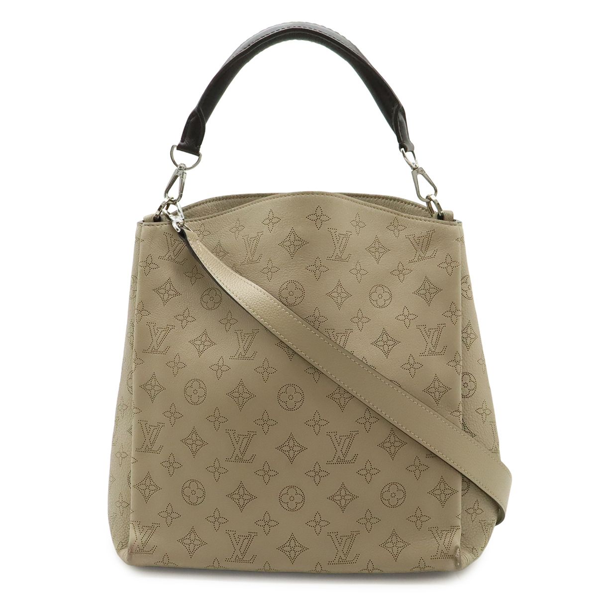 Louis Vuitton Mahina Babylon PM Shoulder Bag 2-Way Leather Gale Sand Beige