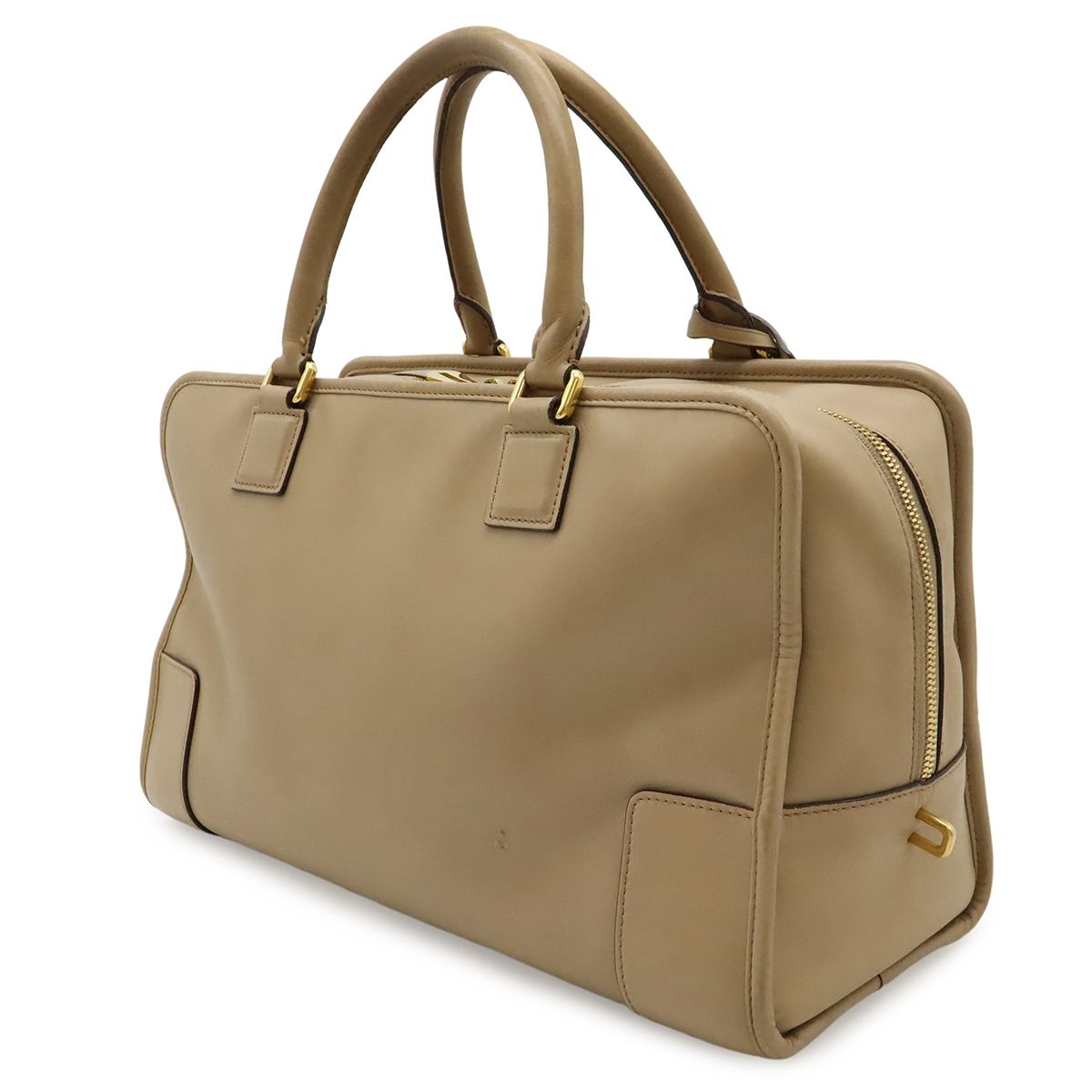 Loewe Amazona 36 Anagram Mini Boston Bag Leather Beige Gold — view 2