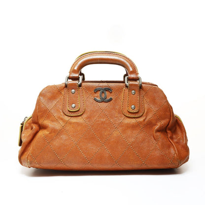 Chanel Handbag Caviar Leather Wild Stitch