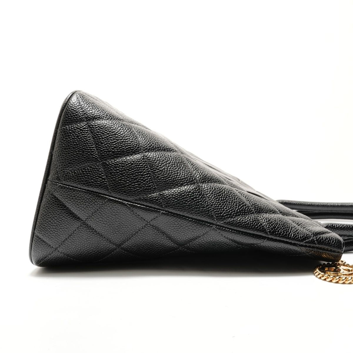 Chanel Tote Caviar Leather Medallion CC Logo — view 4