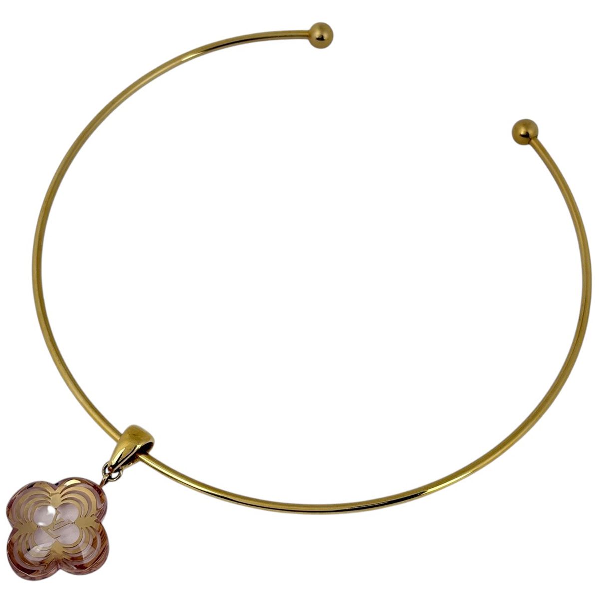 Louis Vuitton Collier Alla Folie Choker Monogram Flower LV Necklace Gold Plated