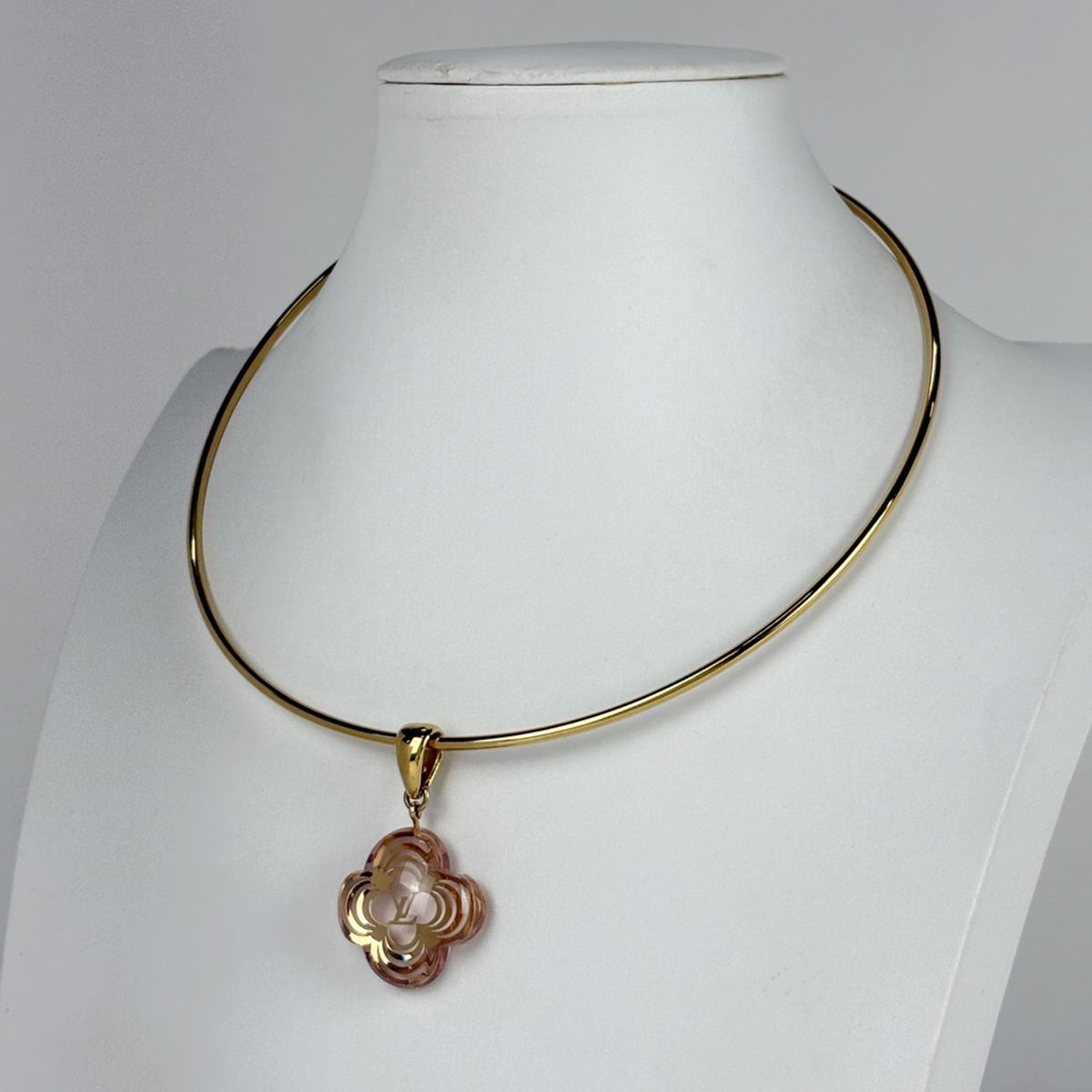 Louis Vuitton Collier Alla Folie Choker Monogram Flower LV Necklace Gold Plated — view 4