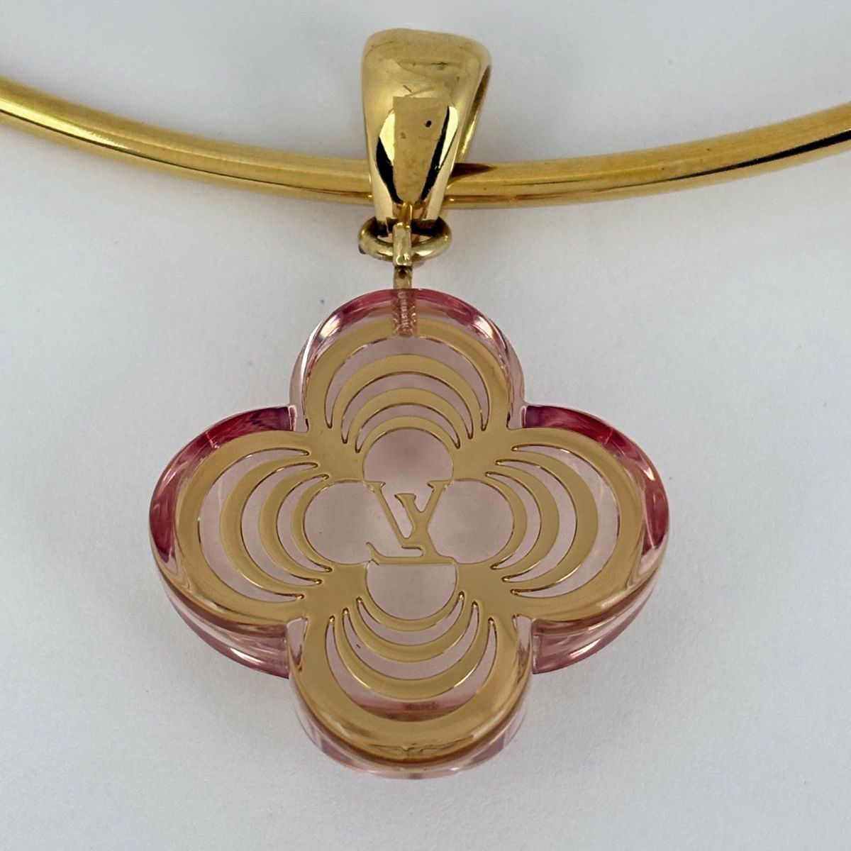 Louis Vuitton Collier Alla Folie Choker Monogram Flower LV Necklace Gold Plated — view 2