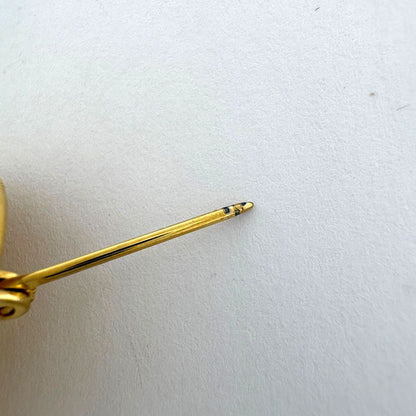 Chanel CC Logo Brooch Quilted Swing Gold Plated — view 4