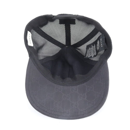 Gucci Tagged GG Baseball Cap Hat Black Ree — view 6