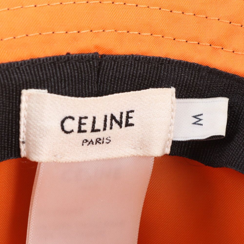 Celine Tag Logo Quilted Bucket Hat Black Ree — view 6