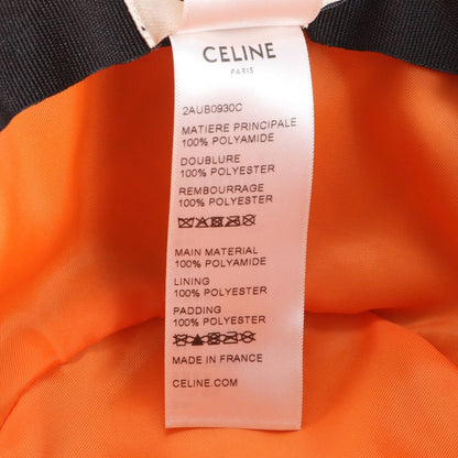 Celine Tag Logo Quilted Bucket Hat Black Ree — view 7