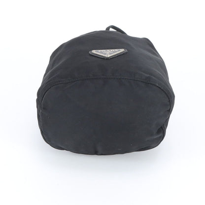 Prada Tessuto Nylon Triangle Logo Pouch Black Ree — view 5