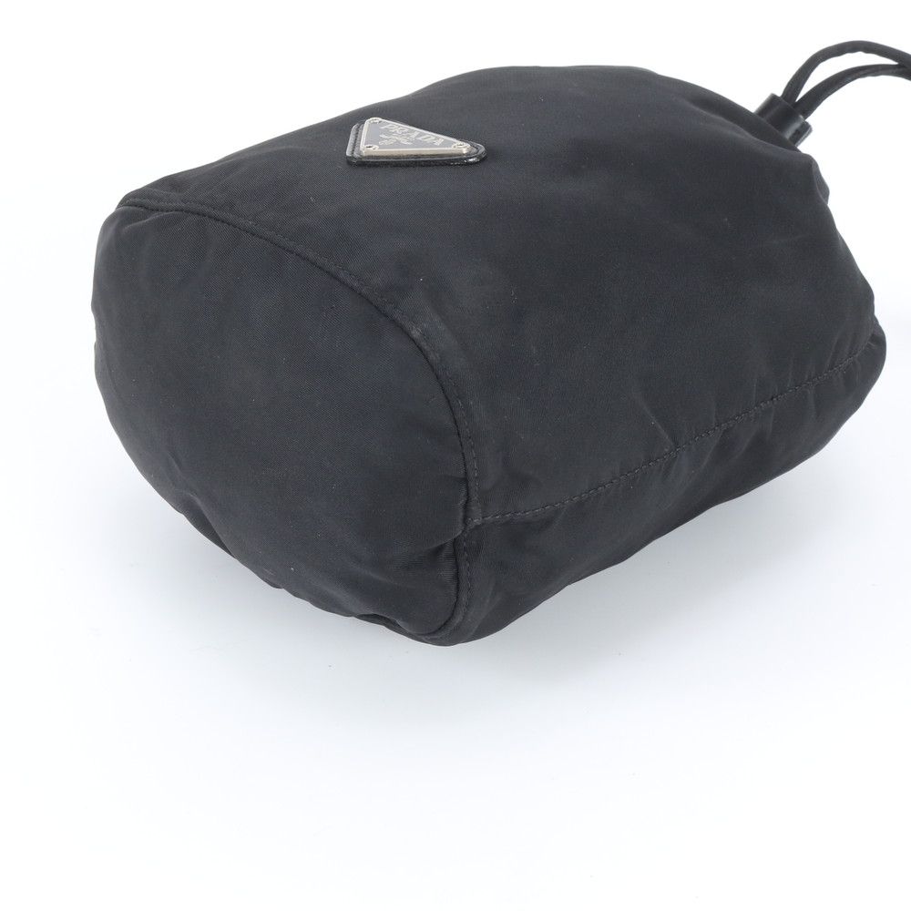 Prada Tessuto Nylon Triangle Logo Pouch Black Ree — view 4