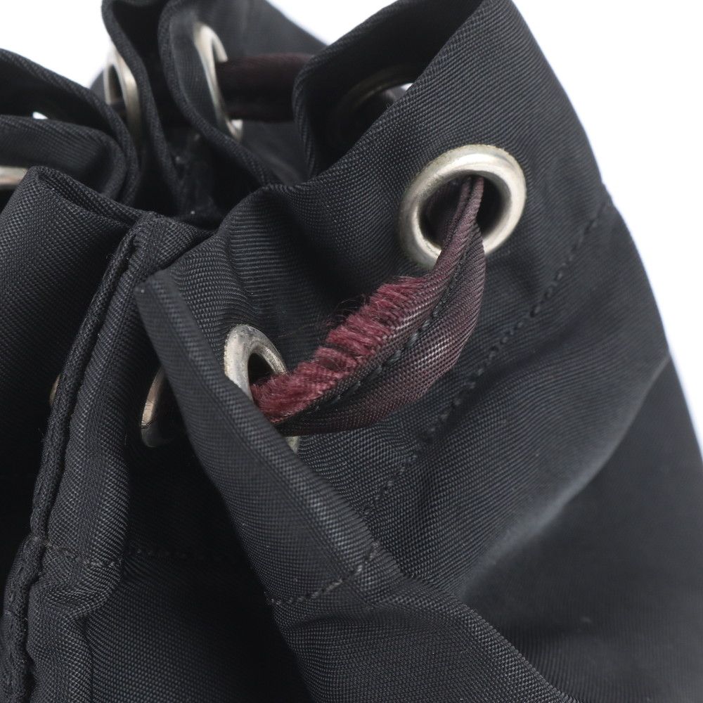 Prada Tessuto Nylon Triangle Logo Pouch Black Ree — view 7