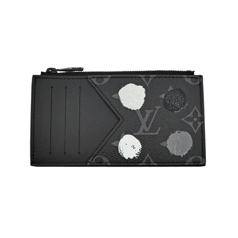 Louis Vuitton Fragment Case Monogram Eclipse LV Yk Yayoi Kusama Black Coin Card