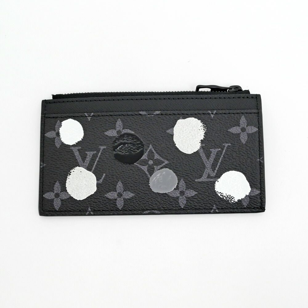 Louis Vuitton Fragment Case Monogram Eclipse LV Yk Yayoi Kusama Black Coin Card — view 2