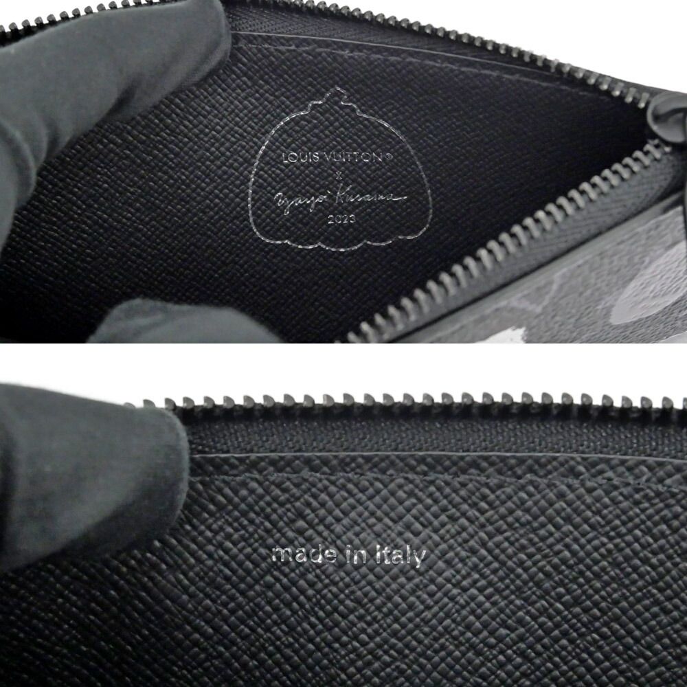 Louis Vuitton Fragment Case Monogram Eclipse LV Yk Yayoi Kusama Black Coin Card — view 7