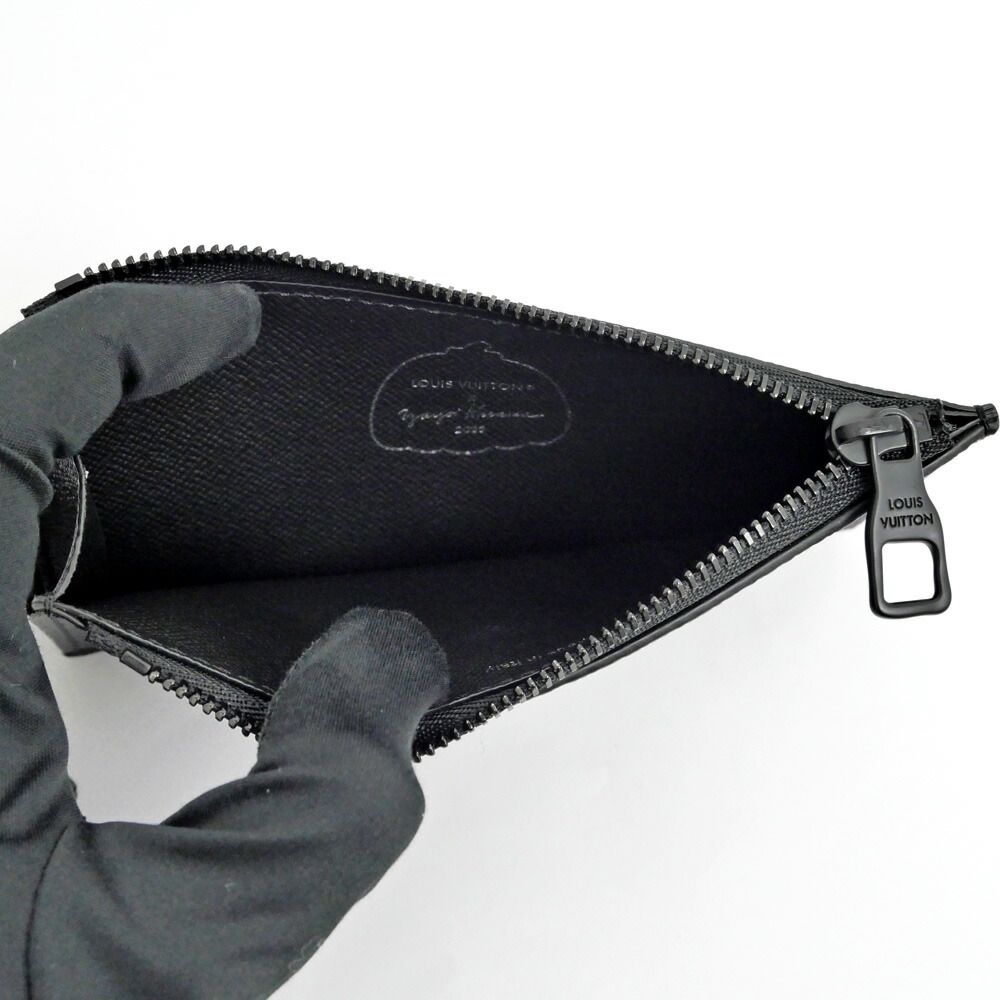 Louis Vuitton Fragment Case Monogram Eclipse LV Yk Yayoi Kusama Black Coin Card — view 6