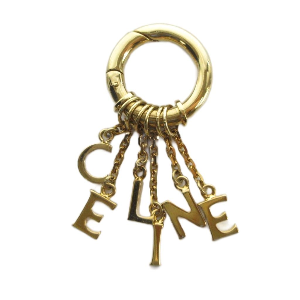 Celine Bag Charm Strap Logo Gold
