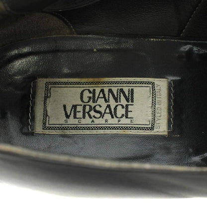 Versace Gianni Business Shoes Double Monk Logo Leather 42.5 Black — view 4