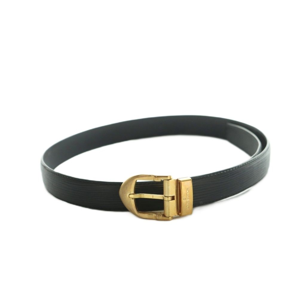 Louis Vuitton Belt Epi Leather Buckle 110 44 Black