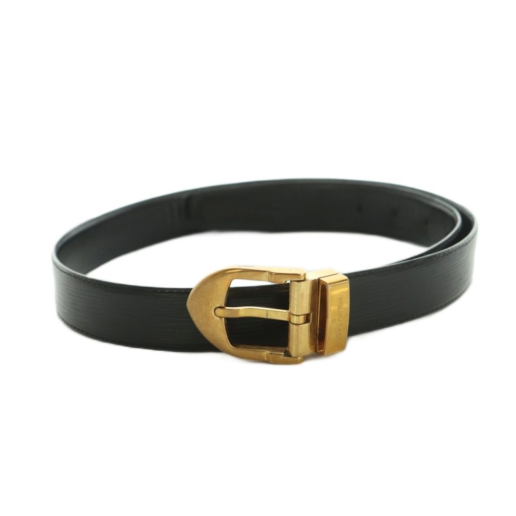 Louis Vuitton Belt Epi Leather Buckle 110 44 Black