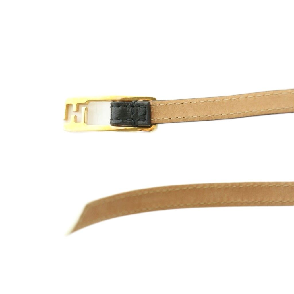 Fendi Belt Leather Bicolor Slim Black Off White — view 4