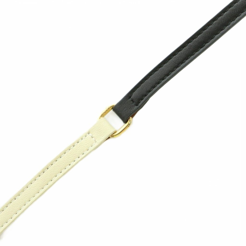 Fendi Belt Leather Bicolor Slim Black Off White — view 5
