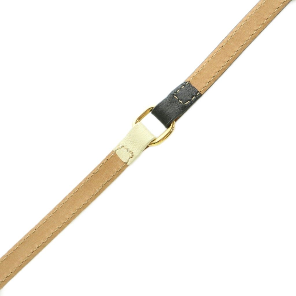 Fendi Belt Leather Bicolor Slim Black Off White — view 6
