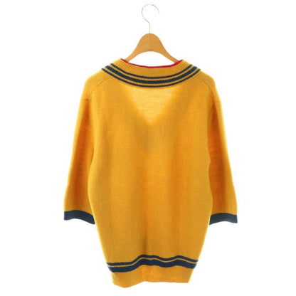 Gucci Knit Sweater Half Sleeve Neck Anchor Motif Wool S Master Navy Red DO — view 2