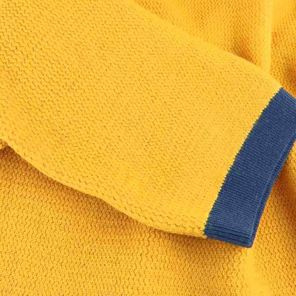 Gucci Knit Sweater Half Sleeve Neck Anchor Motif Wool S Master Navy Red DO — view 6