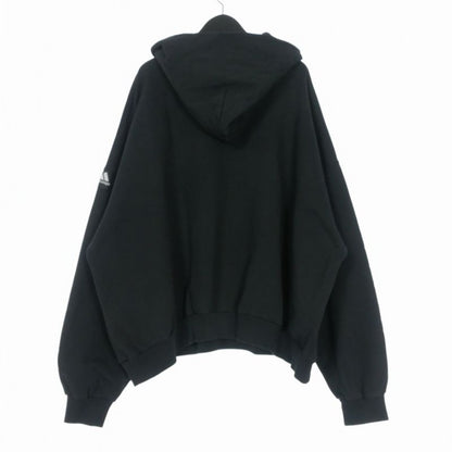 Balenciaga Adidas Logo Embroidery Hoodie Long Sleeve L Black — view 2