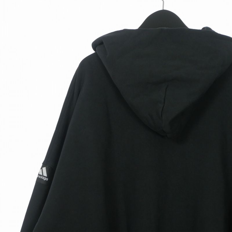 Balenciaga Adidas Logo Embroidery Hoodie Long Sleeve L Black — view 4