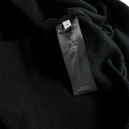 Balenciaga Adidas Logo Embroidery Hoodie Long Sleeve L Black — view 9