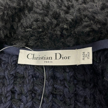 Dior Vest 40 Dark Navy Black Knit Long Length — view 3