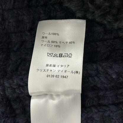 Dior Vest 40 Dark Navy Black Knit Long Length — view 4