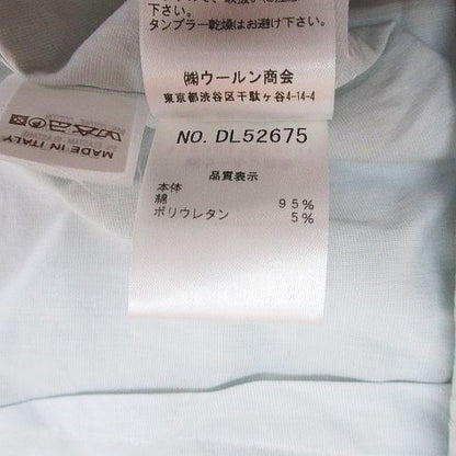 Brunello Cucinelli Short Sleeve Shirt Blouse M Blue Light Fabric Ruffles Button — view 4