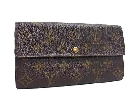 Louis Vuitton Wallet Pochette Porto Monet Cles Brown Monogram Bifold