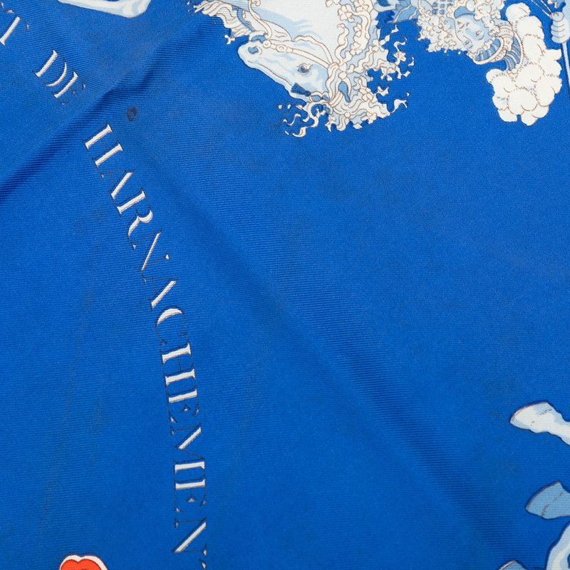 Hermes Carre 90 Carrousel Merigo Land Scarf Blue Multicolor Silk — view 4