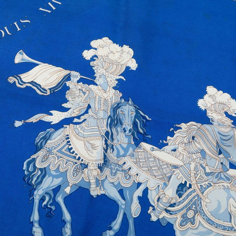 Hermes Carre 90 Carrousel Merigo Land Scarf Blue Multicolor Silk — view 5