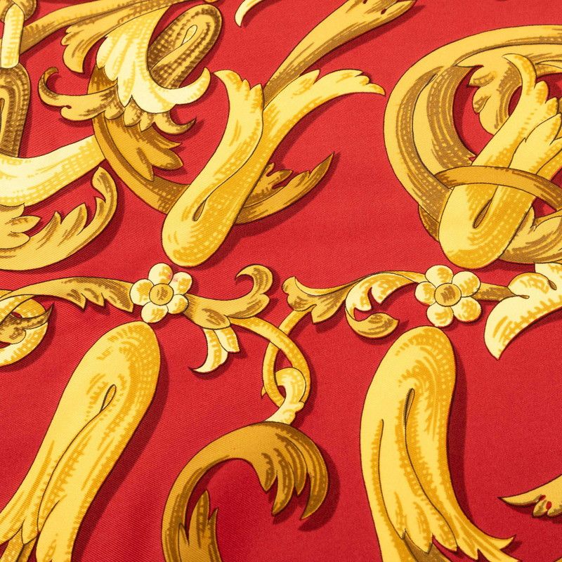 Hermes Carre 90 le Mors a la Conetable Elegance Scarf Red Multicolor Silk — view 5