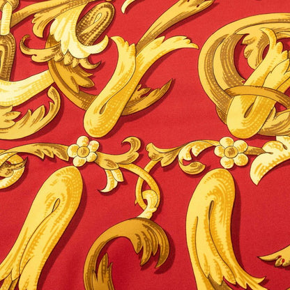 Hermes Carre 90 le Mors a la Conetable Elegance Scarf Red Multicolor Silk — view 5