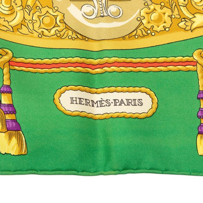 Hermes Carre 90 Hommage a Charles Garnier Lou Tribute Scarf Green Multicolor — view 6