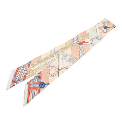 Hermes Twill Brides ET Gray Bridle and Charm Scarf Multicolor Silk
