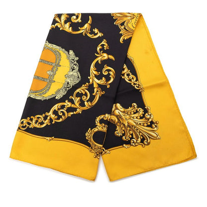 Hermes Carre 90 Carrosses D'or Gold Carriage Scarf Yellow Multicolor Silk — view 2