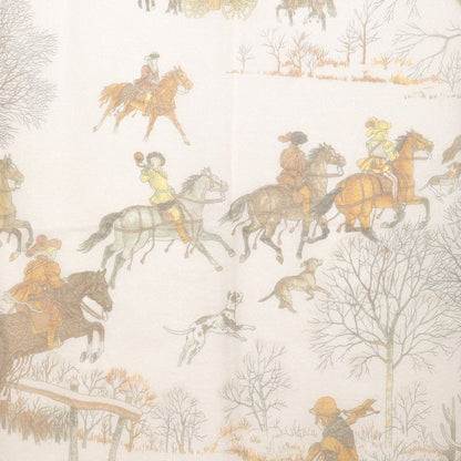 Hermes Carre 90 L'hiver Vert Winter Scarf White Multicolor Silk — view 3