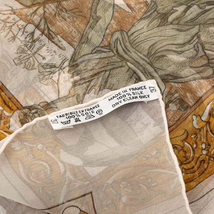 Hermes Carre 90 L'hiver Vert Winter Scarf White Multicolor Silk — view 7