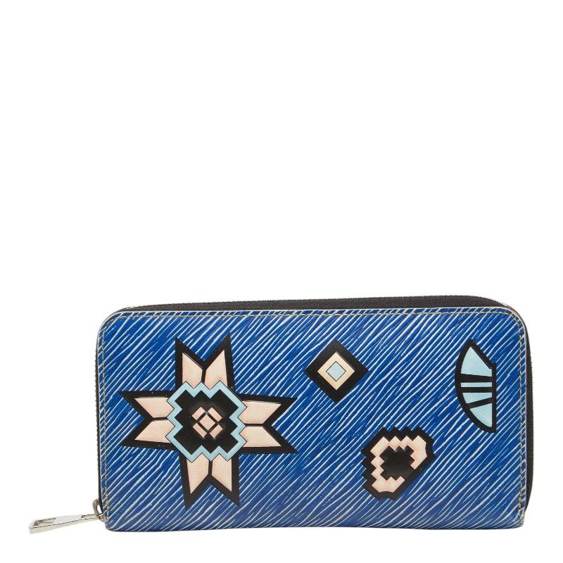 Louis Vuitton Epi Zippy Wallet Summer Star Blue Leather