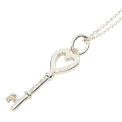 Tiffany & Co Heart Key Chain Pendant Necklace Silver