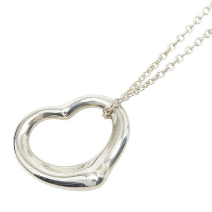 Tiffany & Co Elsa Peretti Open Heart Chain Pendant Necklace Silver