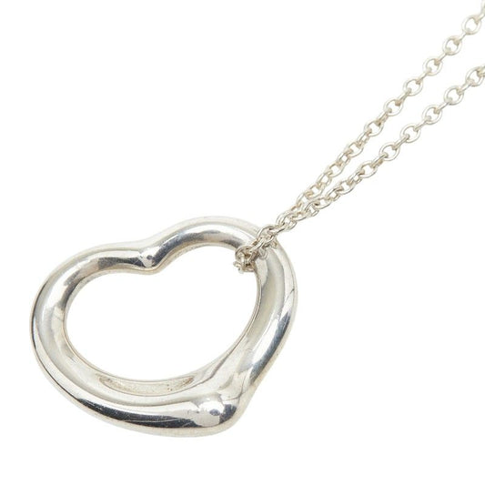 Tiffany & Co Elsa Peretti Open Heart Chain Pendant Necklace Silver
