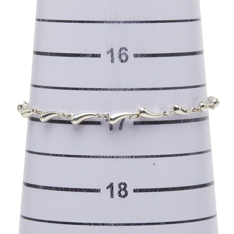Tiffany & Co Elsa Peretti Teardrop Chain Bracelet Silver — view 7