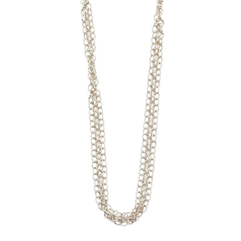 Tiffany & Co Elsa Peretti Mesh Chain Necklace Silver — view 3